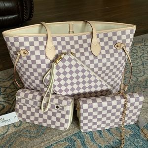 Daisy Rose Cream Checkered set